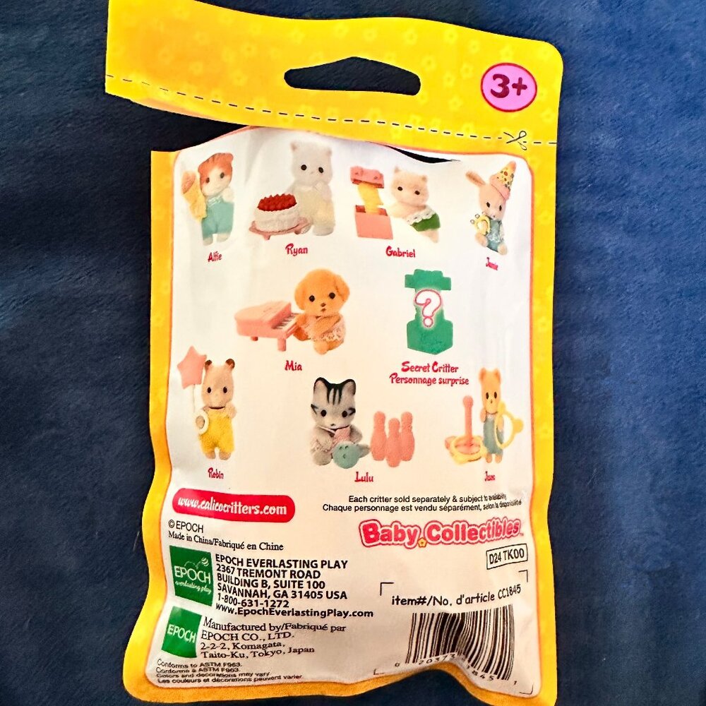 CALICO CRITTERS "BABY PARTY" SERIES- OPENED BAG, ROBIN - Picture 3 of 4